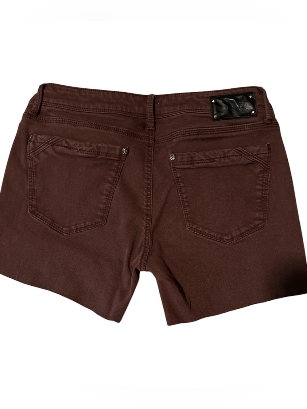Buckle Black low rise cut off maroon Jean shorts size 27